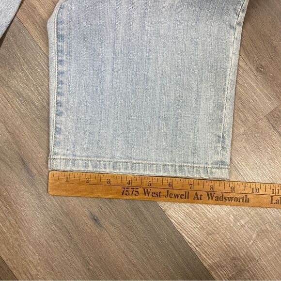 Chico’s Platinum Radiant Crop Rhinestone Pocket Capri Jeans Blue 6 - Picture 11 of 12